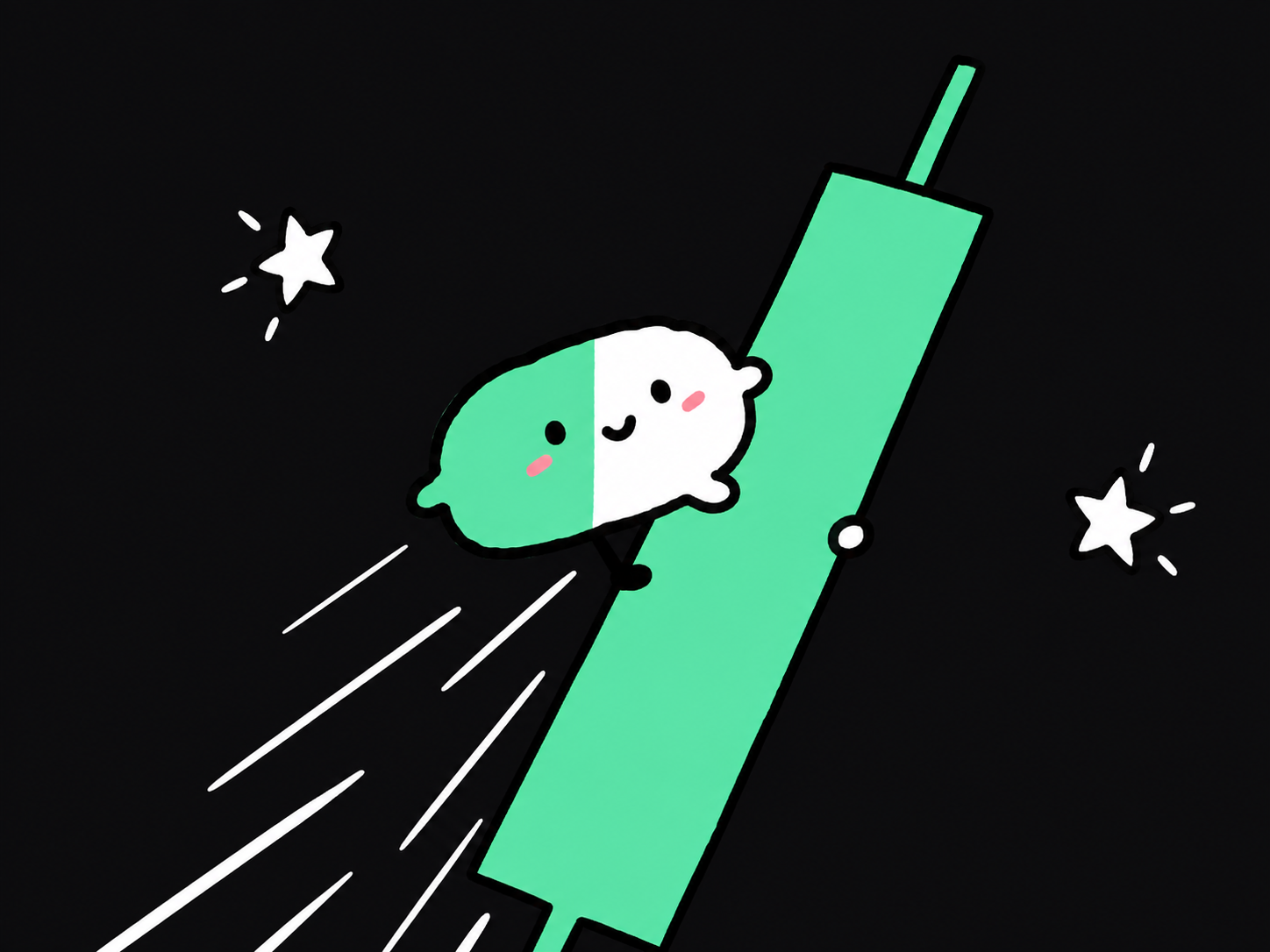 Phill holding a green candle.